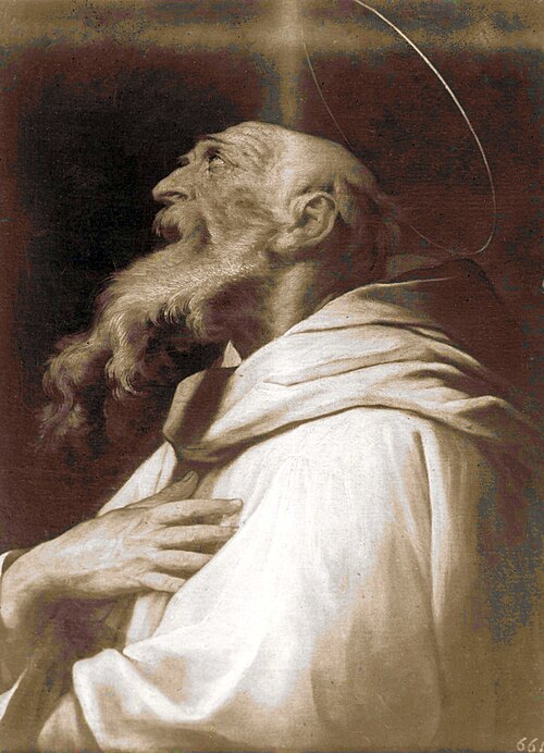 Un vieillard saint dans une robe blanche., 1630, Pieter van Lint