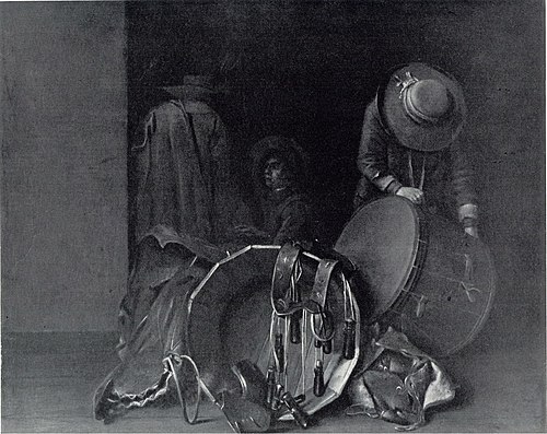 Mending a Drum, 1660, Esaias Boursse