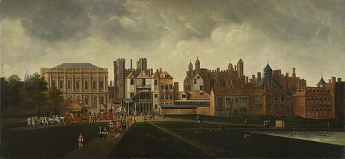 Whitehall from St James's Park, 1674, Hendrick Danckerts