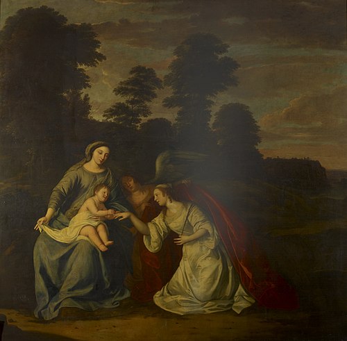 The Mystic Marriage of St. Catherine, 1665, Hendrick Danckerts