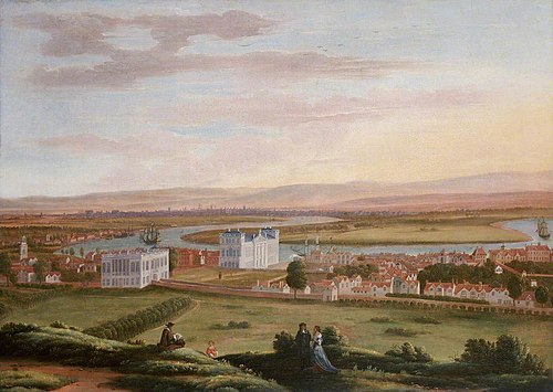 View of Greenwich and the Queen's House from the south-east, 1670, Hendrick Danckerts