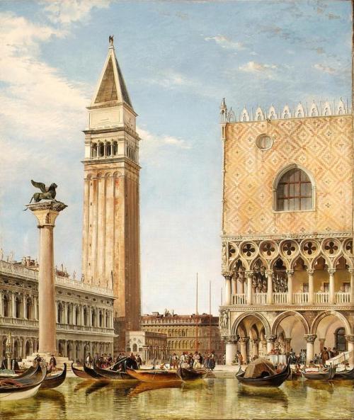 The Piazzetta, Venice, 1860, Edward William Cooke