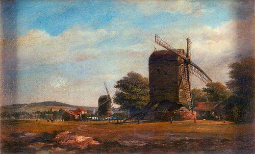 Windmills, Blackheath, 1835, Edward William Cooke