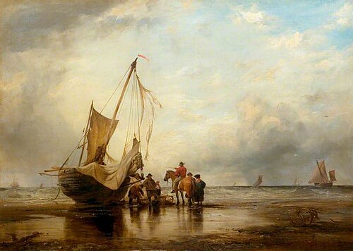 Brighton Sands, 1837, Edward William Cooke