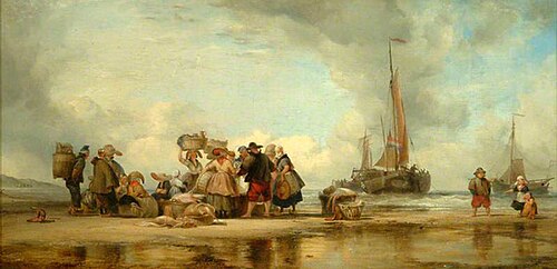 Scheveningen Beach, 1839, Edward William Cooke