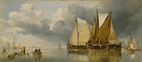 Shipping on the IJ, 1848, Edward William Cooke