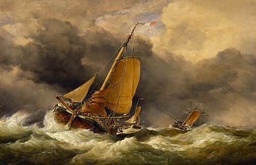 Scheveningen Pincks off the Coast of Yarmouth, 1864, Edward William Cooke