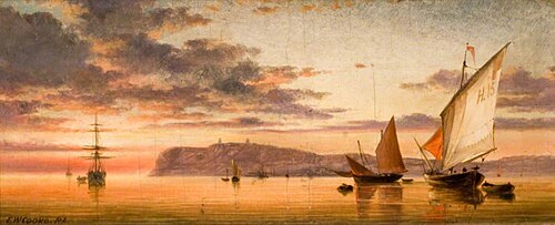 Sunset at Le Havre, , Edward William Cooke