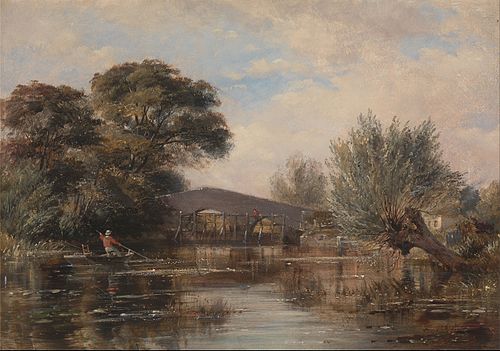 Godstow Bridge near Oxford, 1835, Edward William Cooke