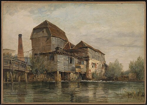 Wier’s Paper Mill, near Oxford, 1838, Edward William Cooke