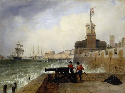 Semaphore at Portsmouth, 1836, Edward William Cooke