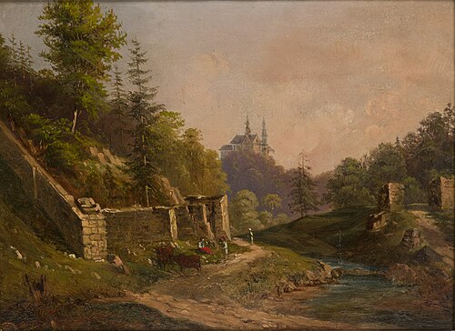 View of Czerna near Krzeszowice, 1861, Walery Eljasz Radzikowski