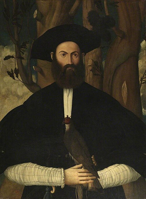 Bearded Man with a Falcon, 1500, Lazzaro Bastiani