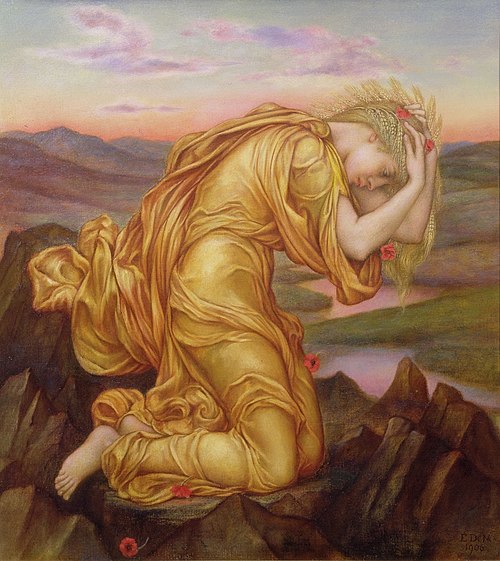 Demeter Mourning for Persephone, 1906, Evelyn De Morgan
