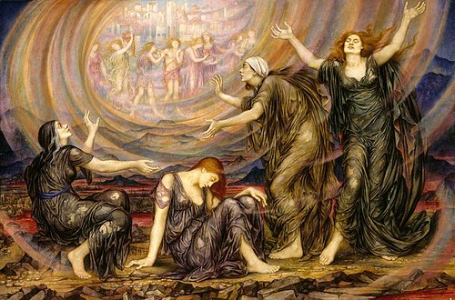 The Mourners, 1915, Evelyn De Morgan