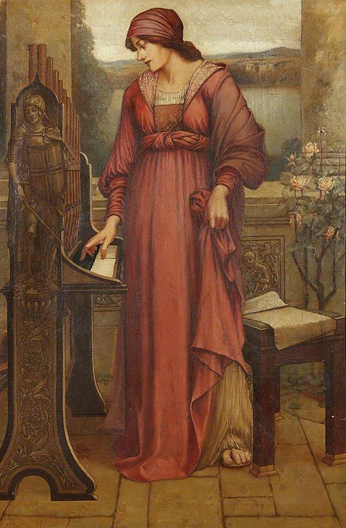 'Music Sweet Music' (Saint Cecilia), 1884, Evelyn De Morgan