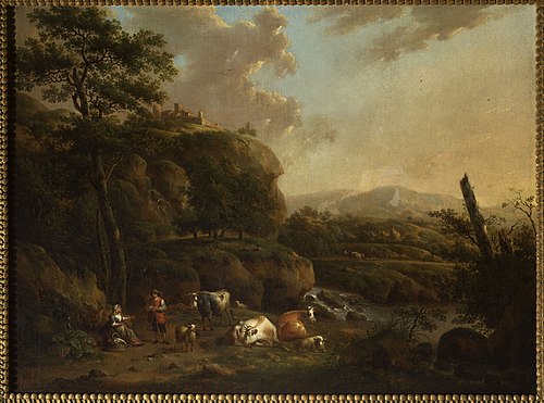 Mountain Landscape with Shepherds, 1774, Henri Joseph Antonissen