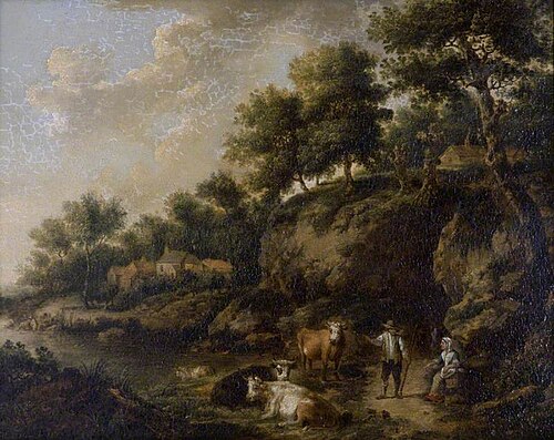 Landscape with a Cowherd, 1777, Henri Joseph Antonissen