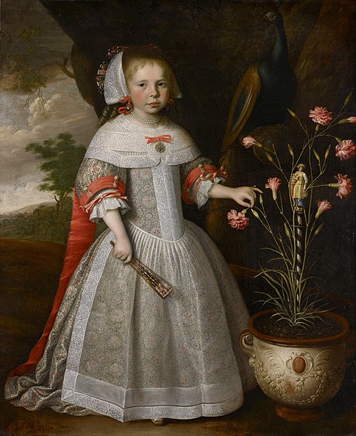 A Four-year-old Girl with a Pot of Carnations, 1663, Jan Albertsz Rotius