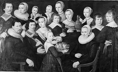 Portrait of a family, possibly the Jager family, 1647, Jan Albertsz Rotius