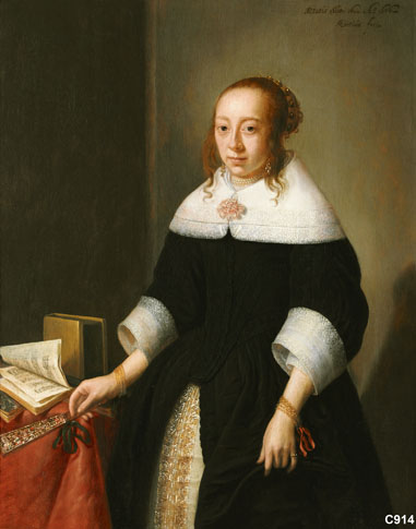 Portrait of Lysbeth Jacobsdr. Veen (1640-....), 1656, Jan Albertsz Rotius