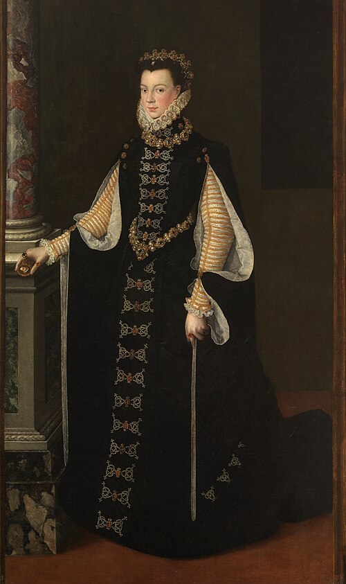 Portrait d'Élisabeth de France avec un miniature dans sa main de son mari, 1561, Sofonisba Anguissola