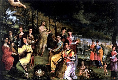 Apollo and the Muses, , Lavinia Fontana