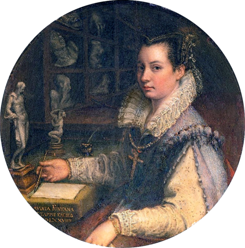 Autoportrait dans l'atelier, 1579, Lavinia Fontana