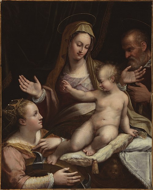 La Sainte Famille avec sainte Catherine d'Alexandrie, 1581, Lavinia Fontana