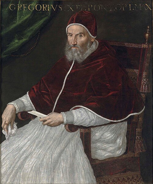 Portrait of Pope Gregory XIII, 1585, Lavinia Fontana