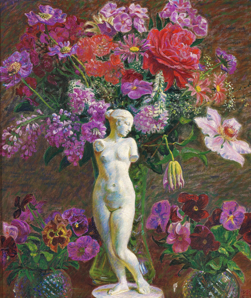 Still life with flowers., 1915, Kristian Zahrtmann
