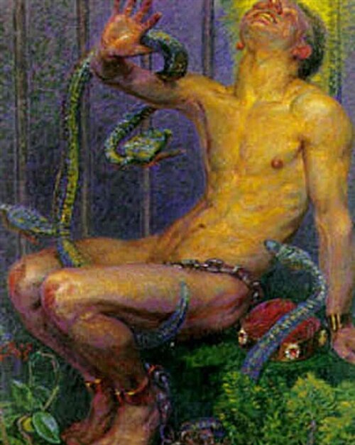 In the Snakepit, 1915, Kristian Zahrtmann