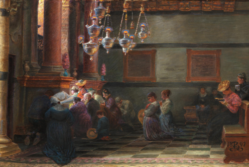 A sermon in the cathedral of Siena., 1897, Kristian Zahrtmann