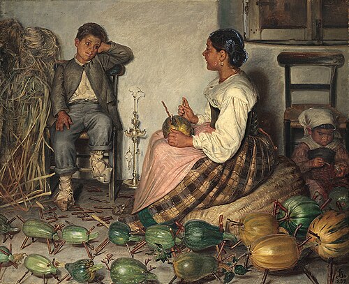 An Italian Game, 1884, Kristian Zahrtmann