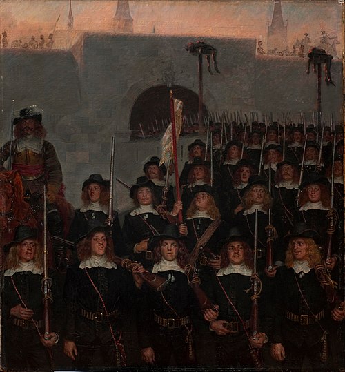 Students leave to defend Copenhagen in 1658, 1888, Kristian Zahrtmann