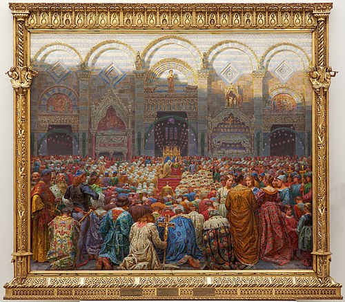 The Mystical Wedding between the Bishop and the Abbess of Pistoia, 1894, Kristian Zahrtmann