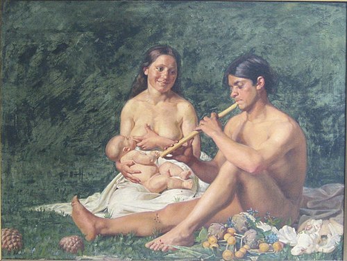 Jubal and family, 1876, Kristian Zahrtmann