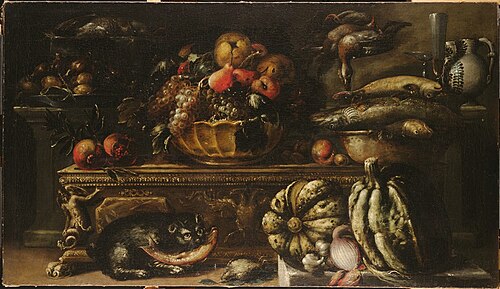 Still Life with Cat, , Agostino Verrocchi