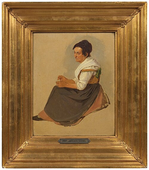 Italian Woman. Study, 1834, Jørgen Sonne