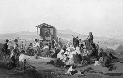 Harvest Thanksgiving Mass in the Roman Campagna, 1843, Jørgen Sonne