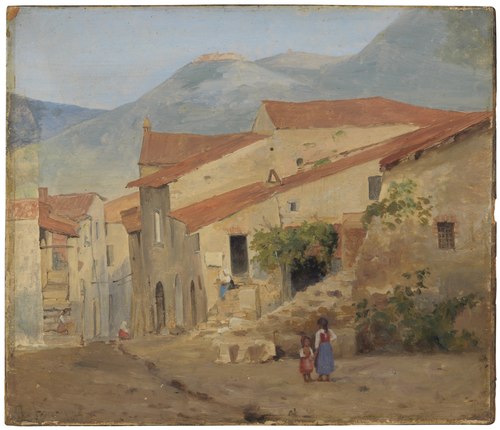 Village Street in the Sabine Mountains, 1830, Jørgen Sonne