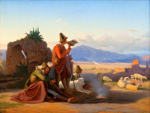 Shepherds in the Roman Campagna, 1835, Jørgen Sonne