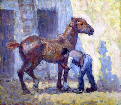 Grooming Horse, 1909, Robert Bevan