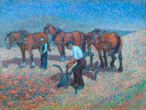 Ploughing on the Downs, 1907, Robert Bevan