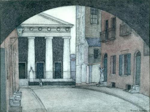 Robert Polhill Bevan - An Old London Church, , Robert Bevan