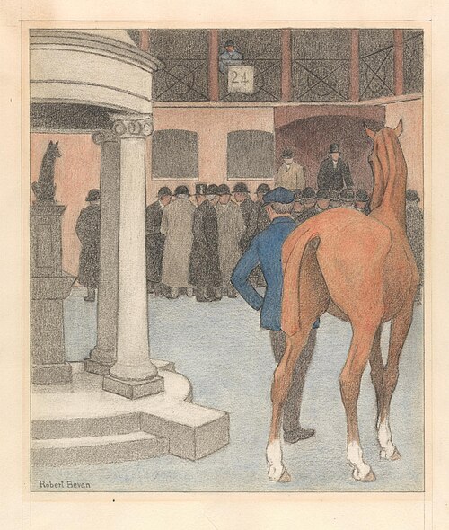 The Bayhorse, Tattersall's, 1921, Robert Bevan