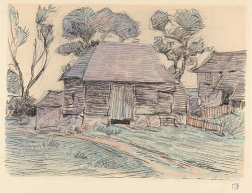 A Sussex Barn, 1908, Robert Bevan