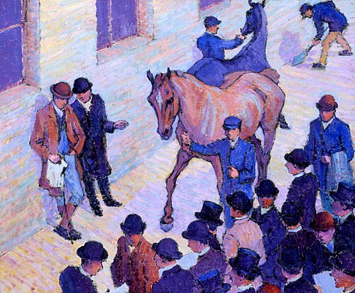 A Sale at Tattersalls, 1911, Robert Bevan