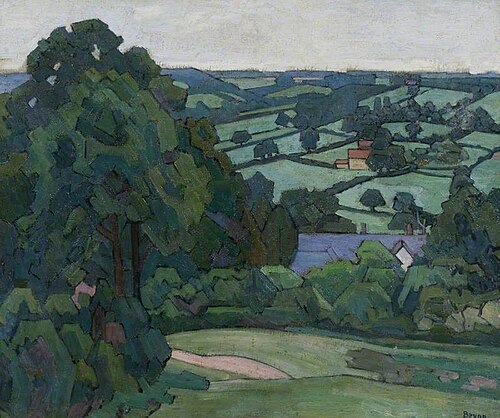 Landscape in the Blackdown Hills, Devon, 1917, Robert Bevan