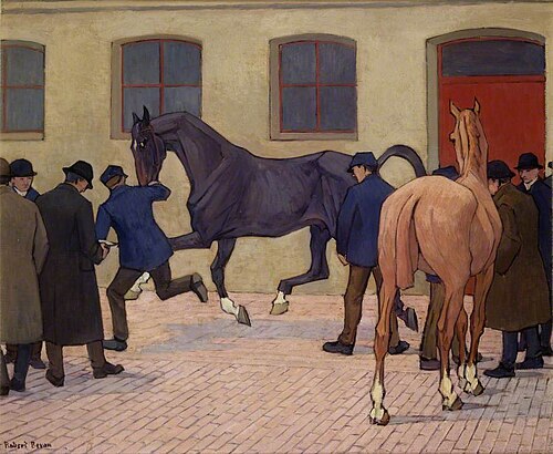 Showing at Tattersalls, 1919, Robert Bevan